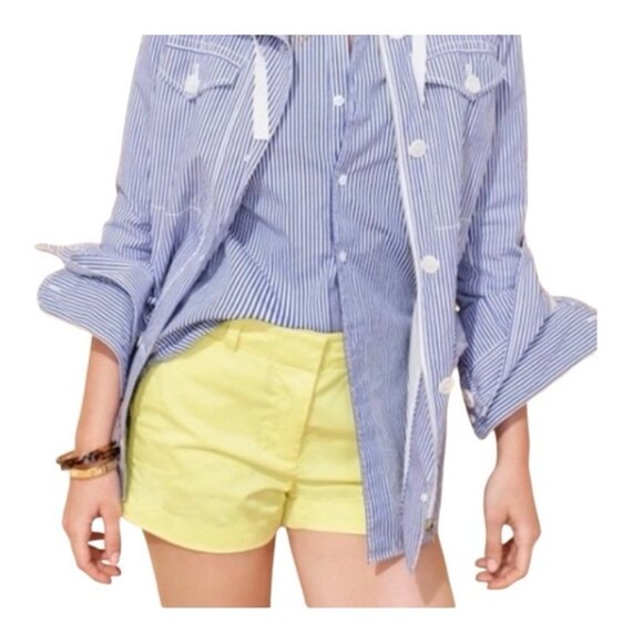 J. Crew 4" Classic Yellow Chino Preppy Casual Cotton Shorts Size 4 NWT - Picture 1 of 9